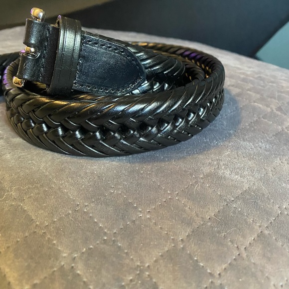 Black Braid Leather Belt - Picture 4 of 4